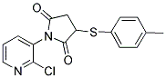 1-(2-CHLORO-3-PYRIDYL)-3-[(4-METHYLPHENYL)THIO]PYRROLIDINE-2,5-DIONE 结构式