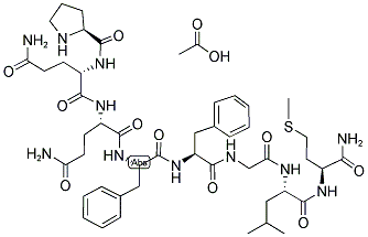 PRO-GLN-GLN-PHE-PHE-GLY-LEU-MET-NH2 ACETATE SALT 结构式