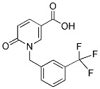 6-OXO-1-[3-(TRIFLUOROMETHYL)BENZYL]-1,6-DIHYDRO-3-PYRIDINECARBOXYLIC ACID 结构式