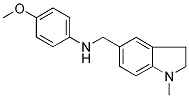 (2,3-Dihydro-1-methylindol-5-yl)-N-(4-methoxyphenyl)methanamine 结构式