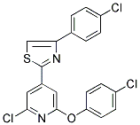 2-[2-CHLORO-6-(4-CHLOROPHENOXY)-4-PYRIDYL]-4-(4-CHLOROPHENYL)-1,3-THIAZOLE 结构式