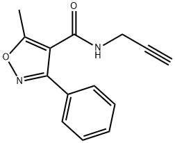 5-甲基-3-苯基-N-(丙-2-炔-1-基)异噁唑-4-甲酰胺 结构式