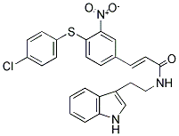 3-(4-(4-CHLOROPHENYLTHIO)-3-NITROPHENYL)-N-(2-INDOL-3-YLETHYL)PROP-2-ENAMIDE 结构式