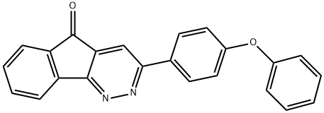 3-(4-苯氧基苯基)-5H-茚并[1,2-C]哒嗪-5-酮 结构式