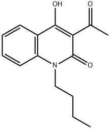 3-ACETYL-1-BUTYL-4-HYDROXY-2(1H)-QUINOLINONE 结构式