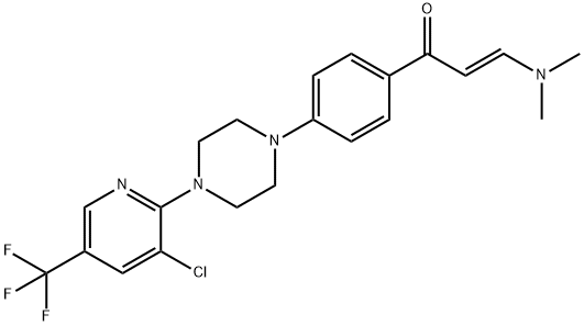 1-(4-(4-[3-CHLORO-5-(TRIFLUOROMETHYL)-2-PYRIDINYL]PIPERAZINO)PHENYL)-3-(DIMETHYLAMINO)-2-PROPEN-1-ONE 结构式