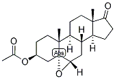 ANDROSTAN-5-ALPHA, 6-ALPHA-EPOXY-3-BETA-OL-17-ONE ACETATE 结构式