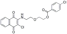 2-(2-[(3-CHLORO-1,4-DIOXO-1,4-DIHYDRO-2-NAPHTHALENYL)AMINO]ETHOXY)ETHYL 4-CHLOROBENZENECARBOXYLATE 结构式