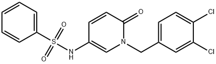 N-[1-(3,4-DICHLOROBENZYL)-6-OXO-1,6-DIHYDRO-3-PYRIDINYL]BENZENESULFONAMIDE 结构式