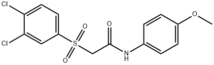 2-[(3,4-DICHLOROPHENYL)SULFONYL]-N-(4-METHOXYPHENYL)ACETAMIDE 结构式
