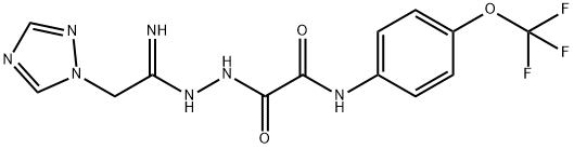 2-OXO-2-(2-[2-(1H-1,2,4-TRIAZOL-1-YL)ETHANIMIDOYL]HYDRAZINO)-N-[4-(TRIFLUOROMETHOXY)PHENYL]ACETAMIDE 结构式