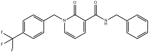 N-BENZYL-2-OXO-1-[4-(TRIFLUOROMETHYL)BENZYL]-1,2-DIHYDRO-3-PYRIDINECARBOXAMIDE 结构式