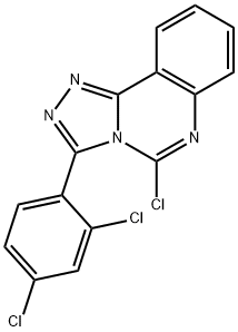 5-CHLORO-3-(2,4-DICHLOROPHENYL)[1,2,4]TRIAZOLO[4,3-C]QUINAZOLINE 结构式
