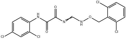 N1-(([(2,6-DICHLOROBENZYL)OXY]IMINO)METHYL)-N2-(2,4-DICHLOROPHENYL)ETHANEDIAMIDE 结构式