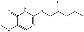 Ethyl 2-[(4-hydroxy-5-methoxy-2-pyrimidinyl)sulfanyl]acetate 结构式