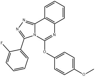 3-(2-FLUOROPHENYL)-5-(4-METHOXYPHENOXY)[1,2,4]TRIAZOLO[4,3-C]QUINAZOLINE 结构式