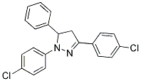 1,3-BIS(4-CHLOROPHENYL)-5-PHENYL-4,5-DIHYDRO-1H-PYRAZOLE 结构式