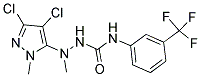 2-(3,4-DICHLORO-1-METHYL-1H-PYRAZOL-5-YL)-2-METHYL-N-[3-(TRIFLUOROMETHYL)PHENYL]-1-HYDRAZINECARBOXAMIDE 结构式