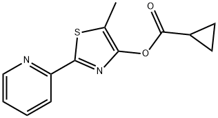 5-METHYL-2-(2-PYRIDINYL)-1,3-THIAZOL-4-YL CYCLOPROPANECARBOXYLATE 结构式