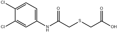 2-((2-((3,4-二氯苯基)氨基)-2-氧乙基)硫代)乙酸 结构式