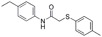 N-(4-ETHYLPHENYL)-2-[(4-METHYLPHENYL)SULFANYL]ACETAMIDE 结构式