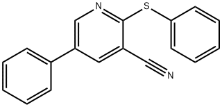 5-PHENYL-2-(PHENYLSULFANYL)NICOTINONITRILE 结构式
