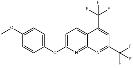 5,7-BIS(TRIFLUOROMETHYL)[1,8]NAPHTHYRIDIN-2-YL 4-METHOXYPHENYL ETHER 结构式