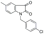 1-(4-CHLOROBENZYL)-5-METHYL-1H-INDOLE-2,3-DIONE 结构式