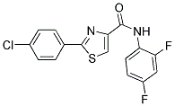 2-(4-CHLOROPHENYL)-N-(2,4-DIFLUOROPHENYL)-1,3-THIAZOLE-4-CARBOXAMIDE 结构式