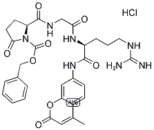 BENZYLOXYCARBONYL-L-PYROGLUTAMYLGLYCYL-L-ARGININE 4-METHYLCOUMARYL-7-AMIDE HYDROCHLORIDE 结构式