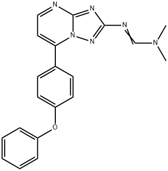 N,N-DIMETHYL-N'-[7-(4-PHENOXYPHENYL)[1,2,4]TRIAZOLO[1,5-A]PYRIMIDIN-2-YL]IMINOFORMAMIDE 结构式