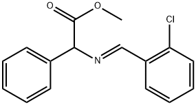 METHYL 2-([(2-CHLOROPHENYL)METHYLENE]AMINO)-2-PHENYLACETATE 结构式