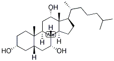 5-beta-Cholestan-3-alpha, 7-alpha, 12-alpha-triol 结构式