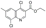 ETHYL 4,8-DICHLORO-6-METHYL-3-QUINOLINECARBOXYLATE 结构式