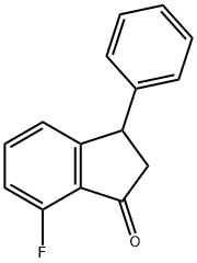 7-FLUORO-3-PHENYL-1-INDANONE 结构式