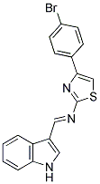 2-(1-AZA-2-INDOL-3-YLVINYL)-4-(4-BROMOPHENYL)-1,3-THIAZOLE 结构式