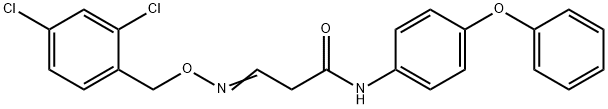 3-([(2,4-DICHLOROBENZYL)OXY]IMINO)-N-(4-PHENOXYPHENYL)PROPANAMIDE 结构式