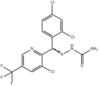 2-[[3-CHLORO-5-(TRIFLUOROMETHYL)-2-PYRIDINYL](2,4-DICHLOROPHENYL)METHYLENE]-1-HYDRAZINECARBOXAMIDE 结构式