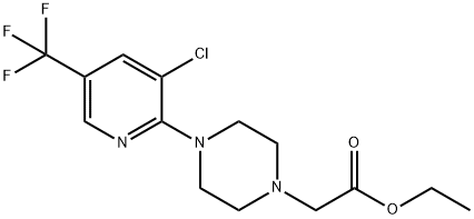 ETHYL 2-(4-[3-CHLORO-5-(TRIFLUOROMETHYL)-2-PYRIDINYL]PIPERAZINO)ACETATE 结构式