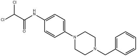 N-[4-(4-BENZYLPIPERAZINO)PHENYL]-2,2-DICHLOROACETAMIDE 结构式