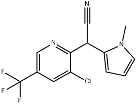 2-[3-CHLORO-5-(TRIFLUOROMETHYL)-2-PYRIDINYL]-2-(1-METHYL-1H-PYRROL-2-YL)ACETONITRILE 结构式