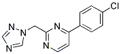 4-(4-CHLOROPHENYL)-2-(1H-1,2,4-TRIAZOL-1-YLMETHYL)PYRIMIDINE 结构式