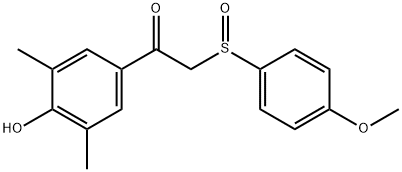 1-(4-HYDROXY-3,5-DIMETHYLPHENYL)-2-[(4-METHOXYPHENYL)SULFINYL]-1-ETHANONE 结构式