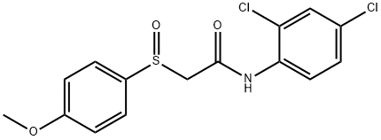 N-(2,4-DICHLOROPHENYL)-2-[(4-METHOXYPHENYL)SULFINYL]ACETAMIDE 结构式