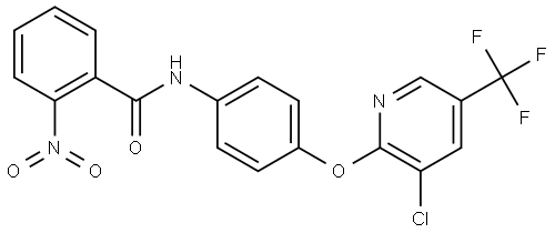 N-(4-(3-Chloro-5-(trifluoromethyl)(2-pyridyloxy))phenyl)(2-nitrophenyl)formamide 结构式
