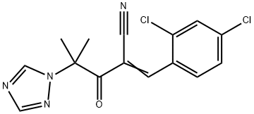 3-(2,4-DICHLOROPHENYL)-2-[2-METHYL-2-(1H-1,2,4-TRIAZOL-1-YL)PROPANOYL]ACRYLONITRILE 结构式