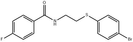 N-(2-[(4-BROMOPHENYL)SULFANYL]ETHYL)-4-FLUOROBENZENECARBOXAMIDE 结构式