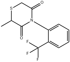 2-METHYL-4-[2-(TRIFLUOROMETHYL)PHENYL]-3,5-THIOMORPHOLINEDIONE 结构式