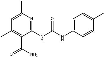 4,6-DIMETHYL-2-[(4-TOLUIDINOCARBONYL)AMINO]NICOTINAMIDE 结构式