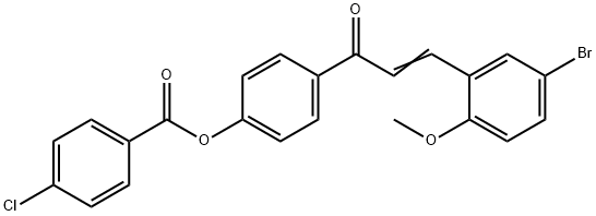 4-[3-(5-BROMO-2-METHOXYPHENYL)ACRYLOYL]PHENYL 4-CHLOROBENZENECARBOXYLATE 结构式